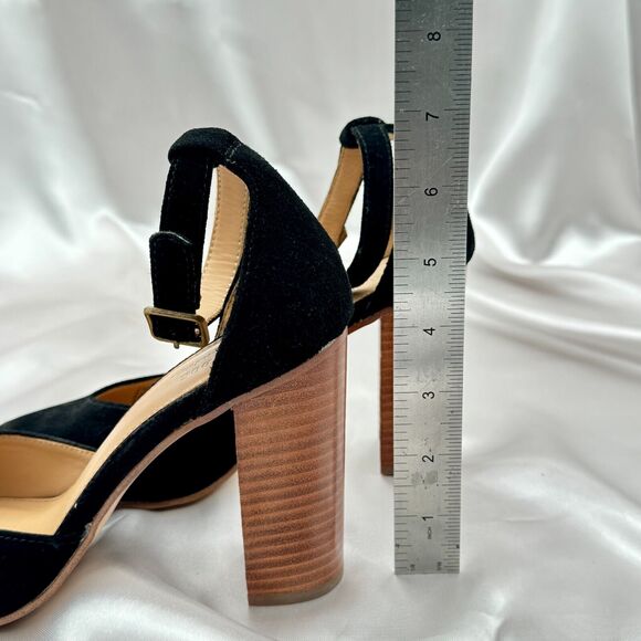 Soludos The Colette Black Split Suede Leather Block Heels Sandal Size 9 - Picture 11 of 11